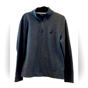 Nautica 1/4 Zip Pullover. Medium. Grey.